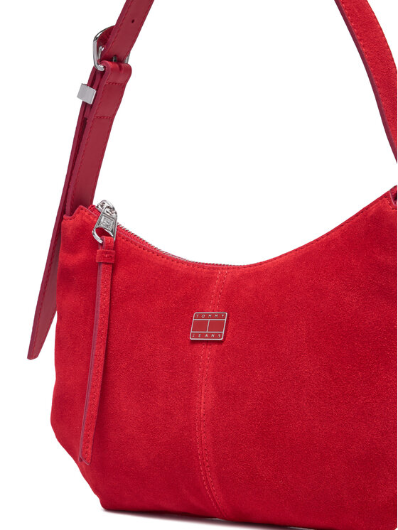 Tommy Jeans Torebka Tommy Jeans Tjw Slouchy Suede Shoulder Bag AW0AW18859 Czerwony