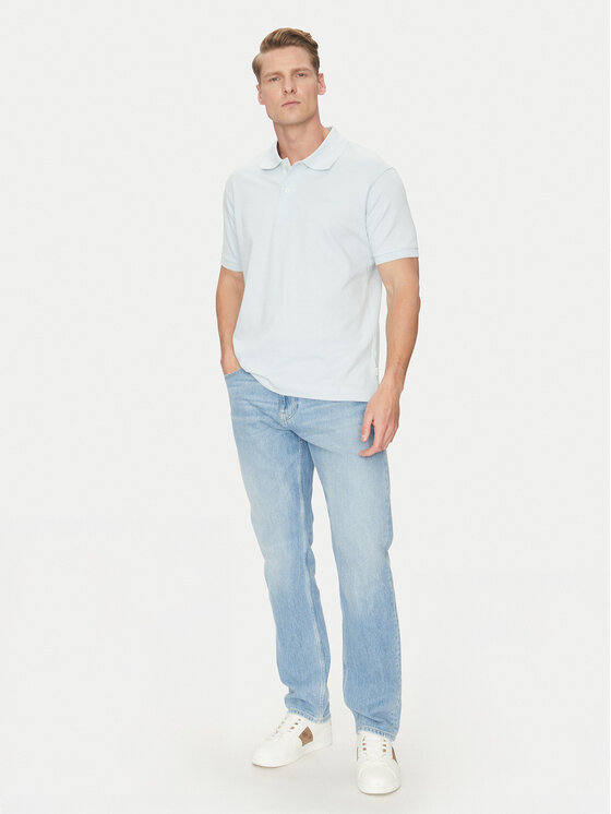 Guess Jeans Guess Jeans Поло M4BP29 KCJV1 Блакитний Regular Fit