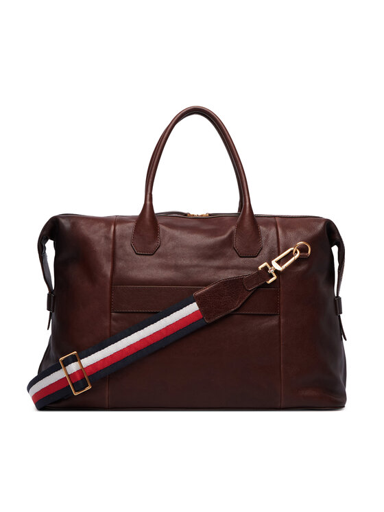 Tommy Hilfiger Víkendová taška Tommy Hilfiger Th Casual Leather Duffle AM0AM14745 Hnedá