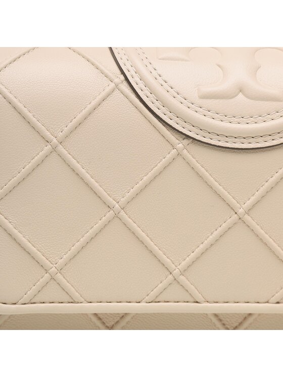 Tory Burch Soma Tory Burch Fleming Soft Chain Wallet 138853 Bēšs