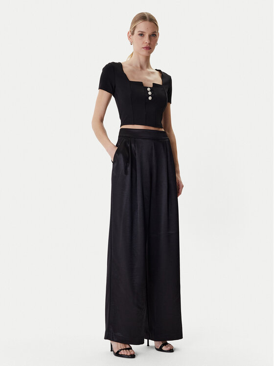 Guess Guess Блузка W6RP08 KCBO2 Чорний Classic Fit