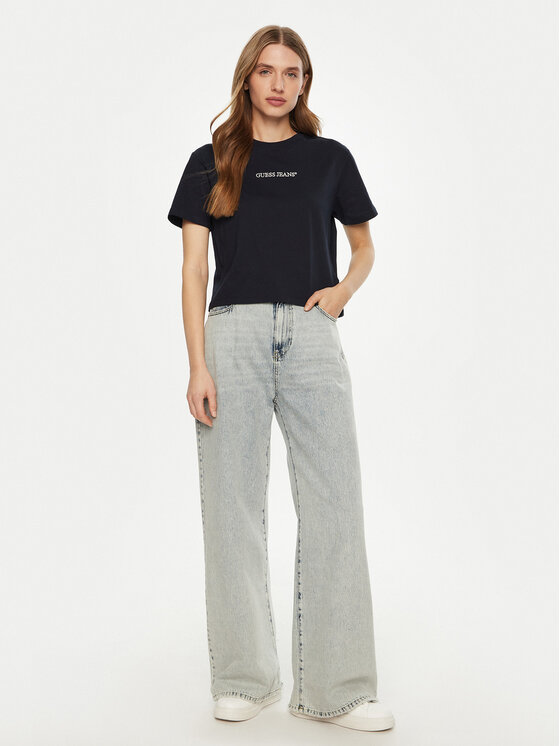 Guess Jeans Guess Jeans T-shirt W5RI42 K8HM0 Tamnoplava Regular Fit