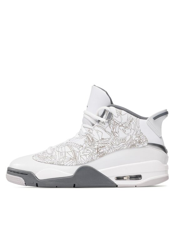 Nike Buty do koszykówki Nike Air Jordan Dub Zero 311046 107 Biały