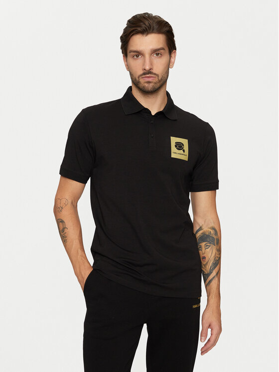 KARL LAGERFELD KARL LAGERFELD Polo majica 745460 551235 Črna Regular Fit