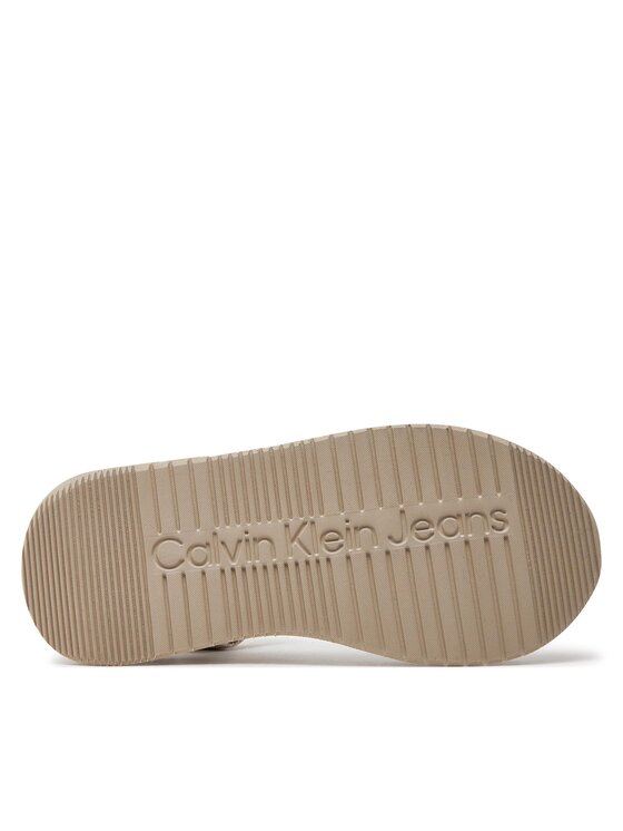 Calvin Klein Jeans Σανδάλια Calvin Klein Jeans Sandal Velcro Webbing Dc YW0YW01353 Μπεζ