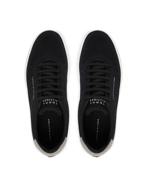 Tommy Hilfiger Laisvalaikio batai Tommy Hilfiger Th Court Knit FM0FM05823 Juoda