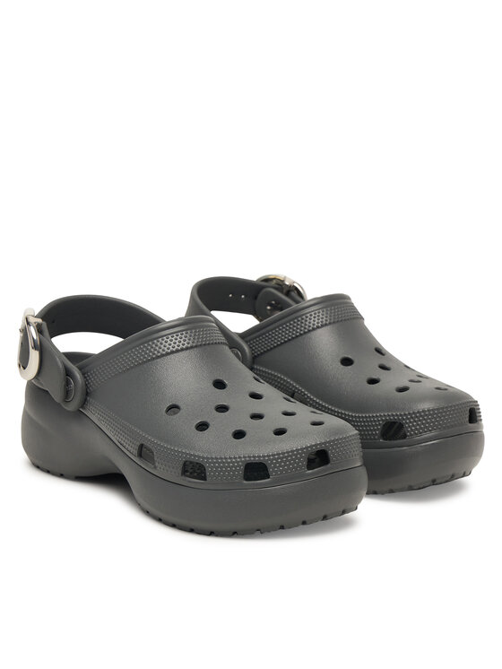 Crocs Шльопанці Crocs Classic Platform Buckle Clog 213230 Сірий