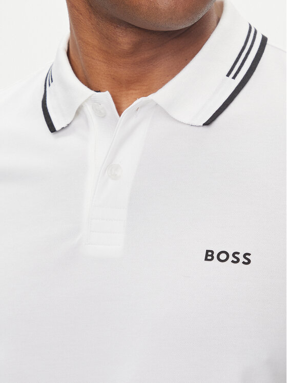 BOSS Boss Поло Paul 50506193 Білий Slim Fit