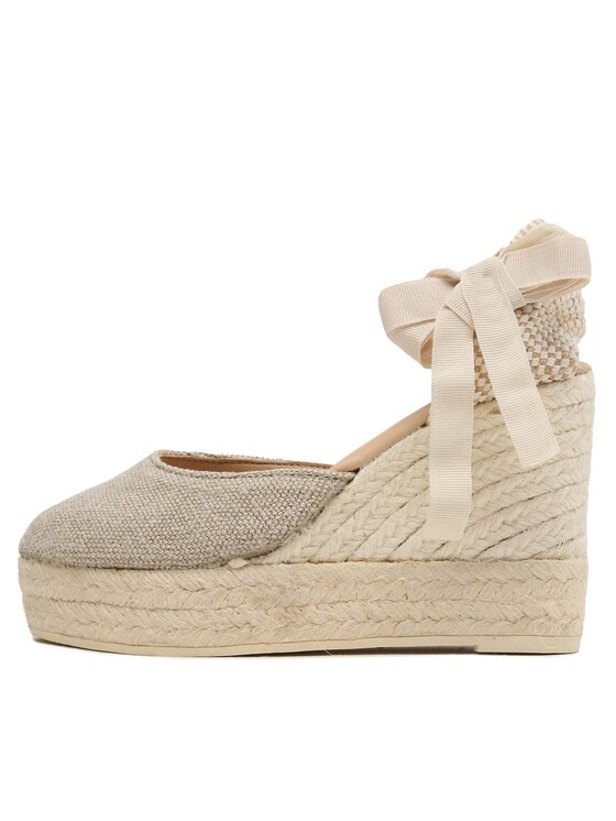 Manebi Еспадрильї Manebi Wedge Espadrilles O 7.1 WV Бежевий