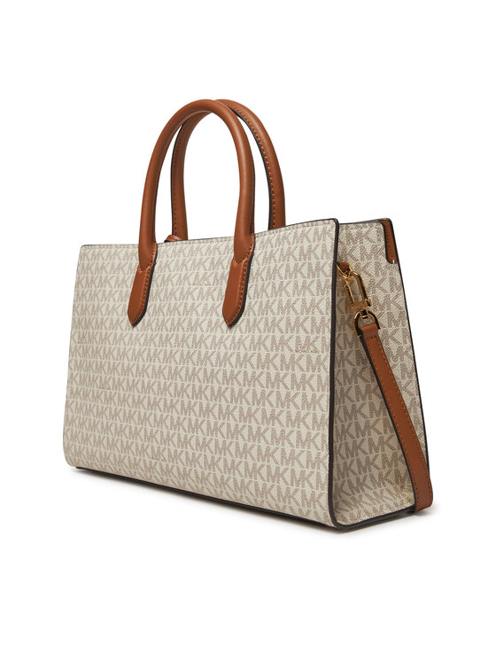 MICHAEL Michael Kors Сумка MICHAEL Michael Kors Scarlett Medium Signature Logo Satchel 30F4GETS2B Кремовий