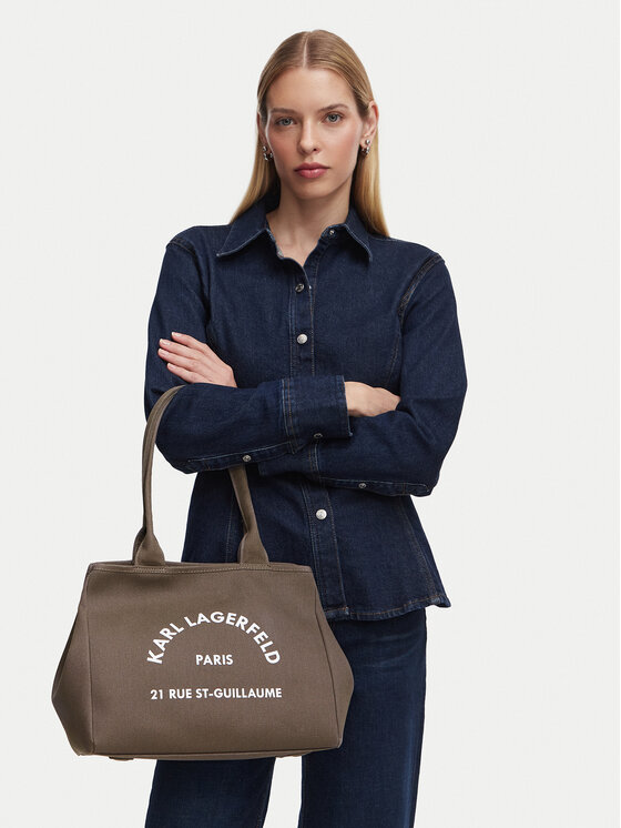 KARL LAGERFELD Ročna torba KARL LAGERFELD B1W50010 Rjava