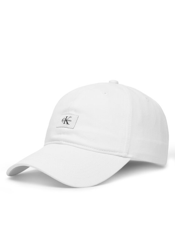 Calvin Klein Kapa s šiltom Calvin Klein Monologo Woven Patch Bb Cap LV04D5077G Bela