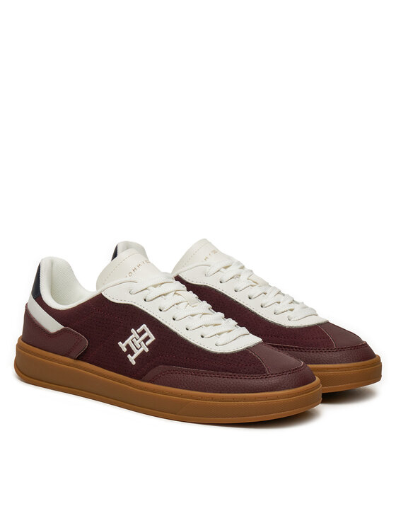 Tommy Hilfiger Сникърси Tommy Hilfiger Heritage Sneaker Perf FW0FW08380 Бордо