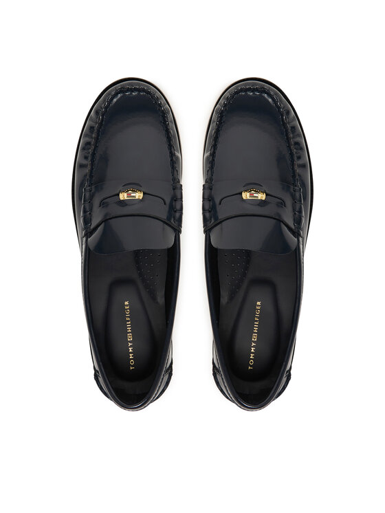 Tommy Hilfiger Mokasini Tommy Hilfiger Hilfiger Penny Abrasivato FW0FW09323 Mornarsko modra