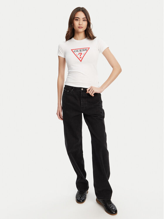 Guess Jeans Guess Jeans Футболка W4YI04 J1314 Білий Regular Fit