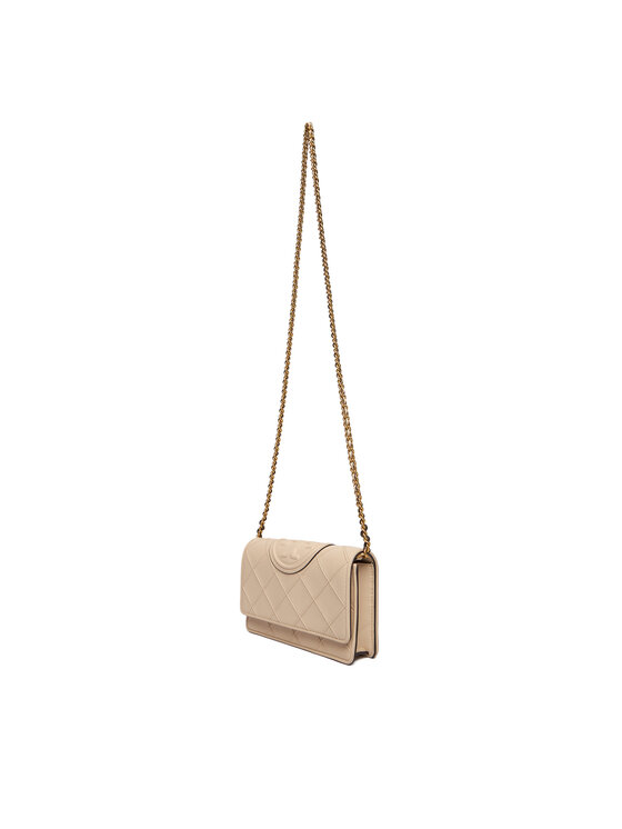 Tory Burch Ročna torba Tory Burch Fleming Soft Chain Wallet 138853 Bež