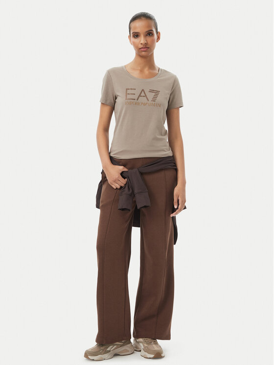 EA7 Emporio Armani EA7 Emporio Armani Camiseta 7W000536 AF10373 U6100 Beis Slim Fit