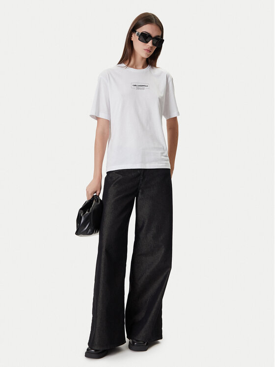 Karl Lagerfeld Jeans Karl Lagerfeld Jeans Camiseta A4W17003 Blanco Relaxed Fit