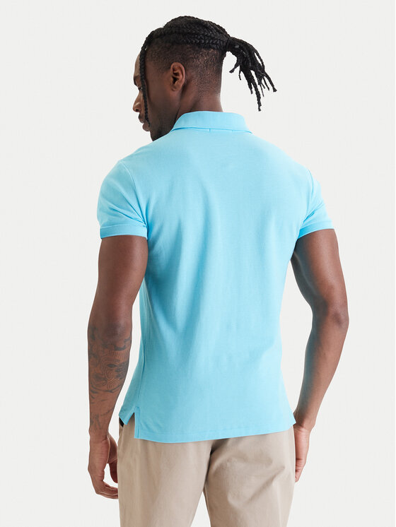 Polo Ralph Lauren Polo Ralph Lauren Поло Core Replen 710795080 Голубий Slim Fit