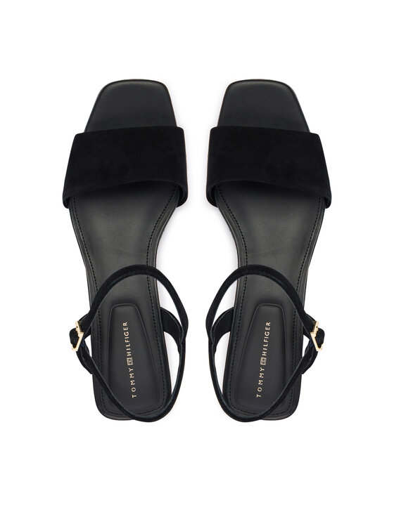Tommy Hilfiger Sandalias Tommy Hilfiger Suede Wrapped Mid Wedge FW0FW09235 Negro