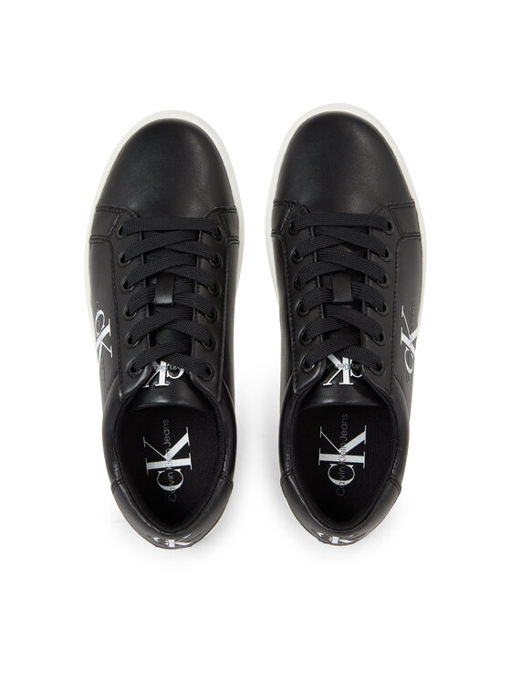 Calvin Klein Jeans Zapatillas Calvin Klein Jeans Classic Cupsole Laceup Lth Wn YW0YW01269 Negro
