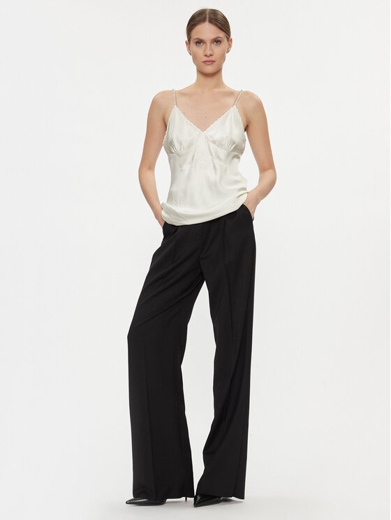 TWINSET TWINSET Top 232TT2061 Écru Slim Fit
