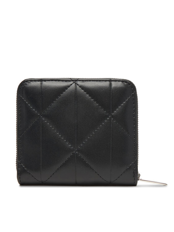 Calvin Klein Denarnica Calvin Klein Quilted Square Zip Around LV04F1121G Črna