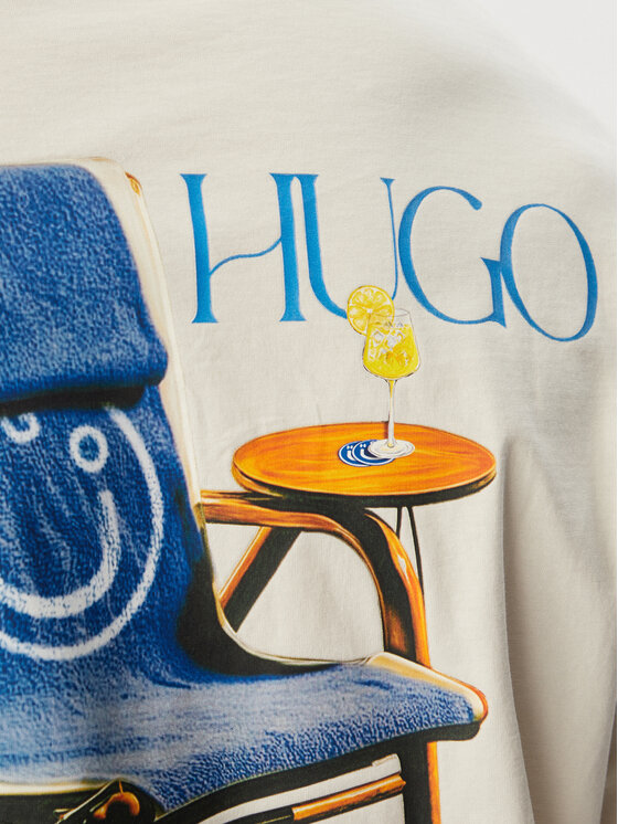 HUGO HUGO Póló Nulaxo 50560093 Fehér Regular Fit