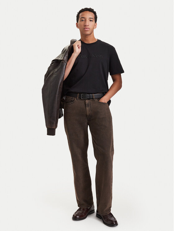 Calvin Klein Calvin Klein Camiseta Interlock LV04LH804G Negro Regular Fit