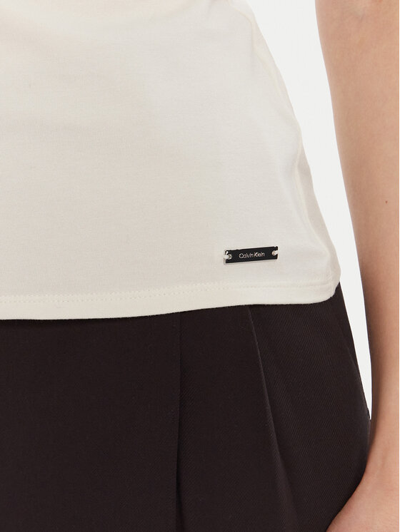 Calvin Klein Calvin Klein T-shirt LV047B275G Écru Slim Fit