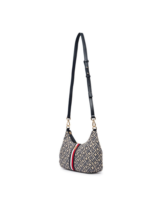 Tommy Hilfiger Táska Tommy Hilfiger Th Jacquard Ess Shoulder Bag AW0AW19331 Kék