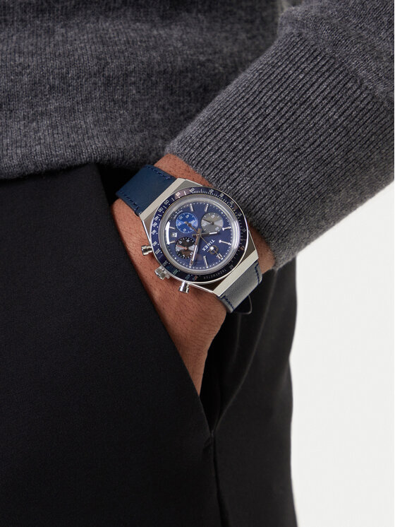 Timex Годинник Timex Q Diver Inspired Chronograph TW2Y36100 Cиній