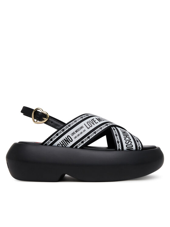 LOVE MOSCHINO Сандали LOVE MOSCHINO JA16207I0MIX200A Черен