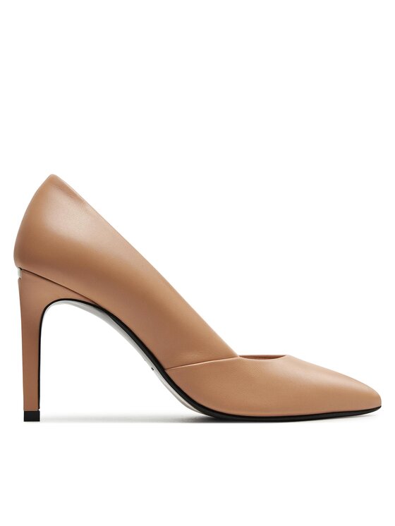 Calvin Klein Tacón de aguja Calvin Klein Heel Pump 90 Leather HW0HW01928 Beis