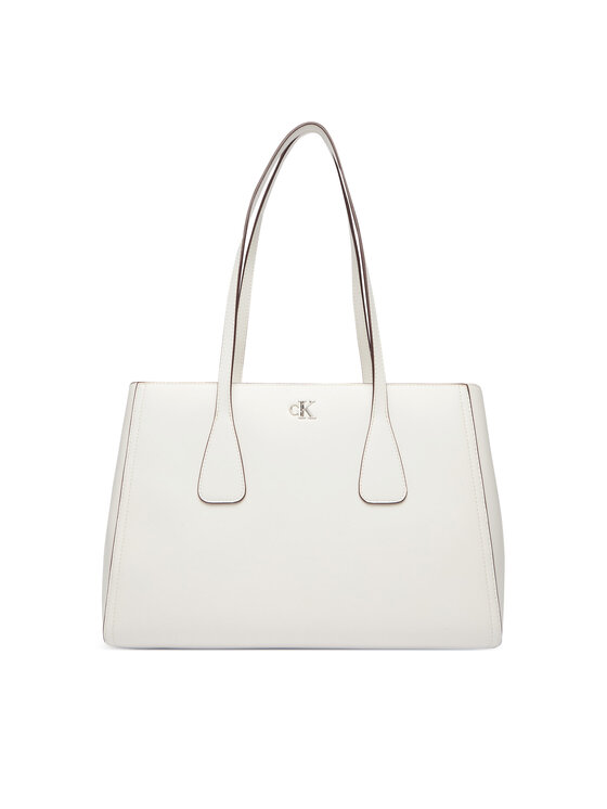 Calvin Klein Geantă Calvin Klein Ck Medium Work Tote LV04F3442G Alb
