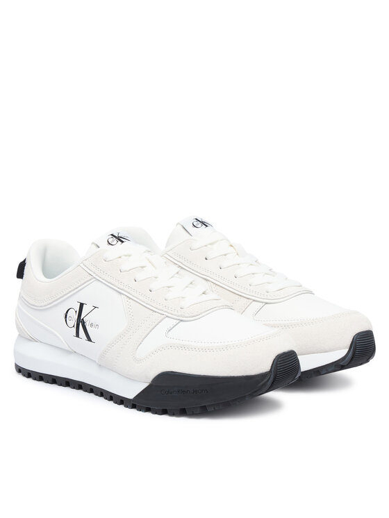 Calvin Klein Snīkeri Calvin Klein Toothy Runner Irregular Lines YM0YM01461 Krēmkrāsas
