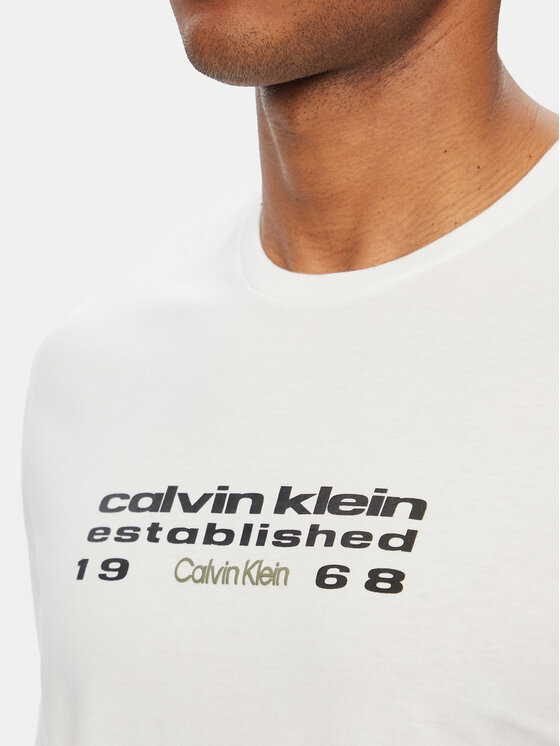 Calvin Klein Jeans Calvin Klein Jeans Camiseta SS 30s EU LV04RG800G Blanco Regular Fit