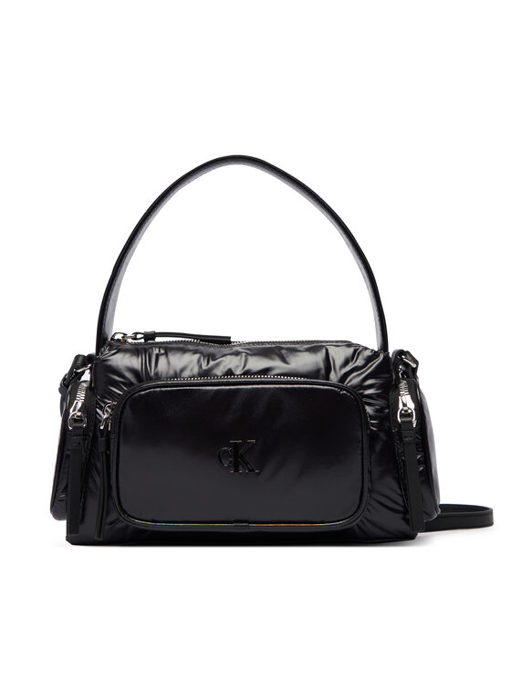 Calvin Klein Torebka Calvin Klein Pocket Shiny Nylon Small Bag LV04F3405G Czarny