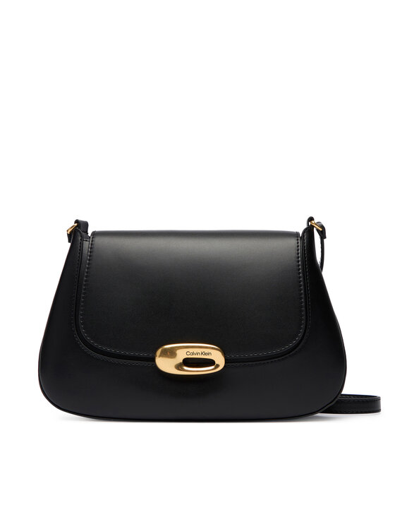 Calvin Klein Táska Calvin Klein Hardware Flap Medium Crossbody LV04F3401G Fekete