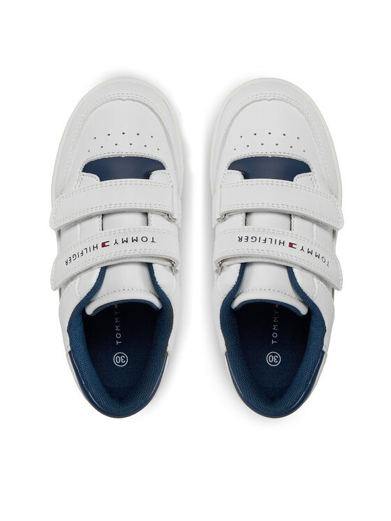 Tommy Hilfiger Tenisice Tommy Hilfiger Stripes Low Cut Velcro Sneaker T1X9-33339-1355 S Bijela