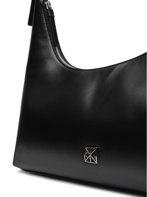 Calvin Klein Rankinė Calvin Klein Emblem Hw Lthr Shoulder Bag LV04F3262G Juoda