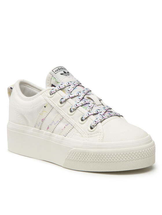 adidas Snīkeri adidas Nizza Platform W HQ8813 Balts