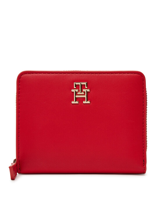 Tommy Hilfiger Portfel Tommy Hilfiger Th Logotape Med Za AW0AW17408 Czerwony