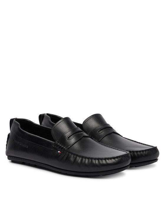 Tommy Hilfiger Mocassini Tommy Hilfiger Core Hilfiger Leather Driver FM0FM05790 Nero