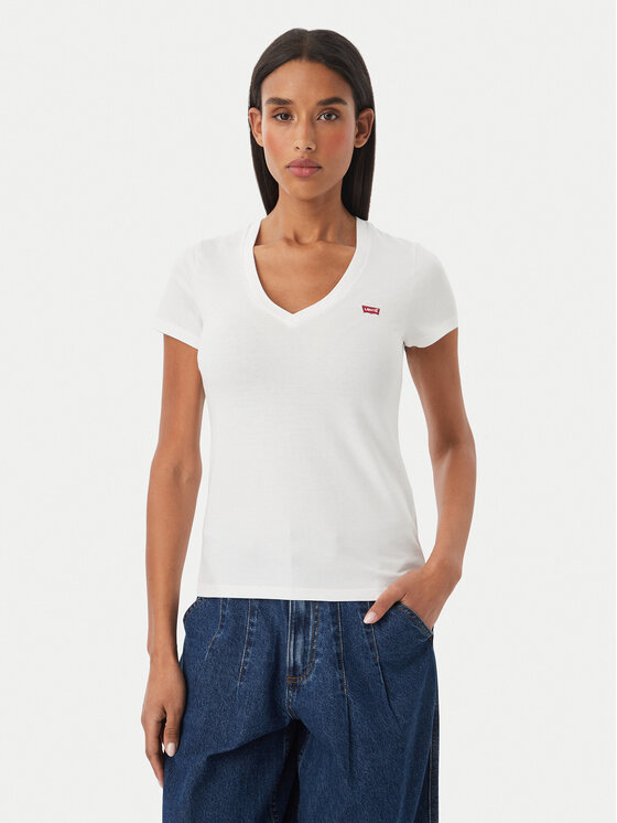 Levi's® Levi's® T-shirt Perfect V-Neck Tee 85341-0002 Bianco Regular Fit