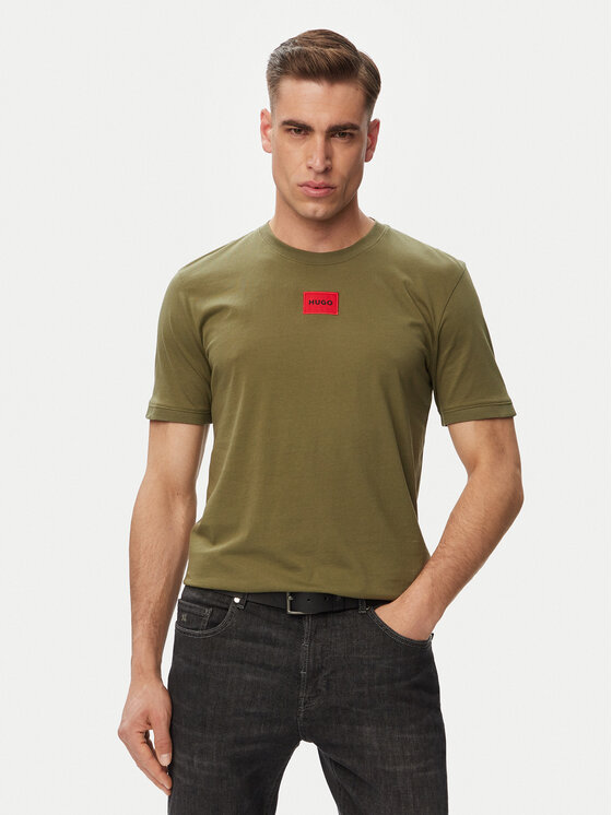 HUGO HUGO Футболка Diragolino212 50447978 Хакі Regular Fit