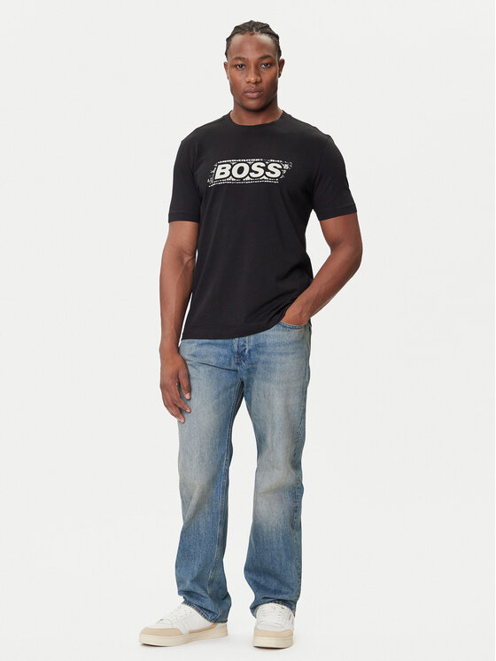 BOSS BOSS Camiseta Te_Wheel 50546381 Negro Regular Fit
