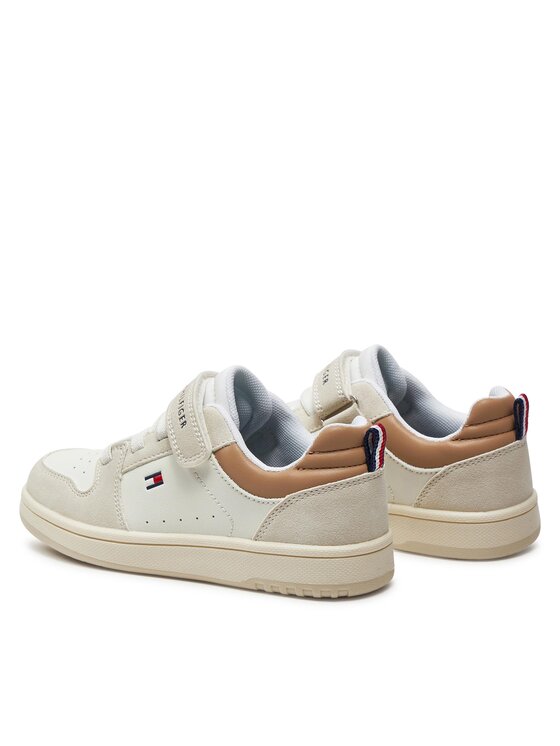 Tommy Hilfiger Sneakersy Tommy Hilfiger Low Cut Lace-Up/Velcro Sneaker T1X9-33341-1269 S Biały