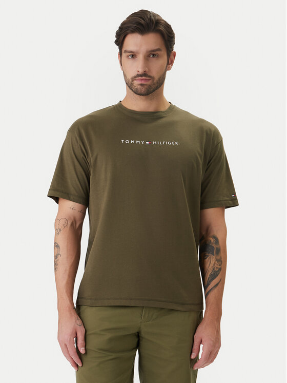 Tommy Hilfiger Tommy Hilfiger Camiseta UM0UM03643 Caqui Regular Fit