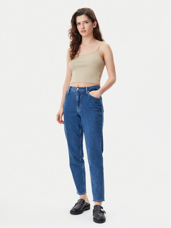 Calvin Klein Jeans Calvin Klein Jeans Top Logo J20J225312 Beis Slim Fit